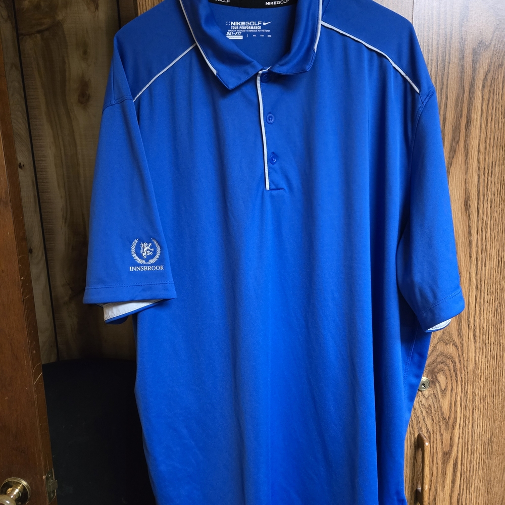 Nike Blue Polo Shirt with White Accents